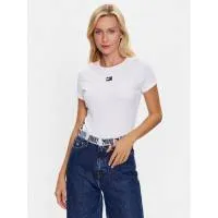 Tommy jeans ribbed stretched tee white - XS