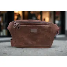Distressed Leather Belt Bag