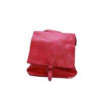 Vintage Red Flap Backpack