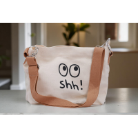 "Shh!" Canvas Crossbody Bag