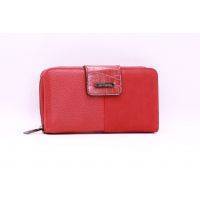 Red Textured Flap Wallet