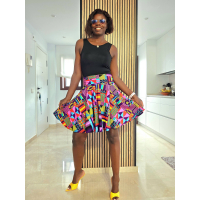 SAMBA KALEIDO KENTE Cotton Skirt