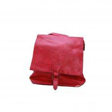 Vintage Red Flap Backpack