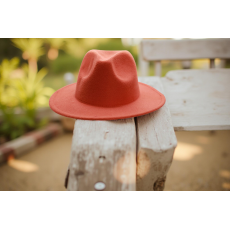 Orange Felt Fedora