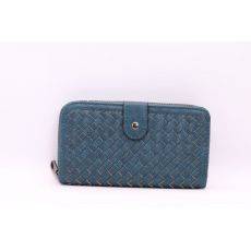 Woven Detail Zip-Around Wallet