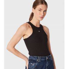 Tommy Jeans black rib tank top