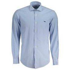 HARMONT & BLAINE checked blue shirt