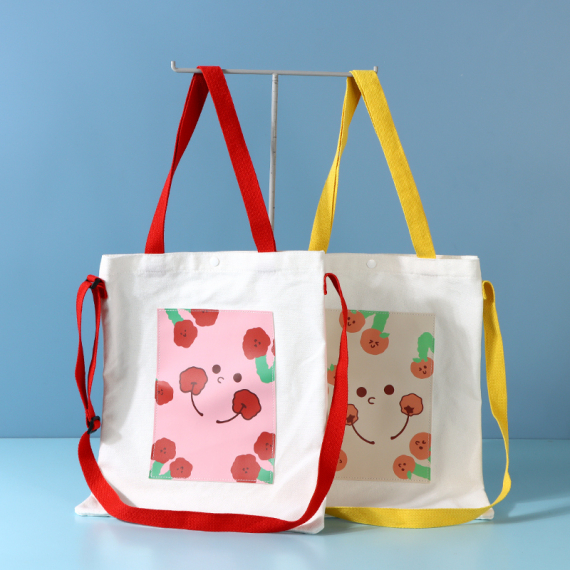 Cherry Smiley Face Dual Purpose Canvas Bag