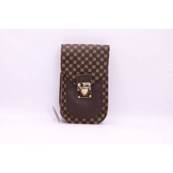 Geometric Pattern Flap Phone Pouch