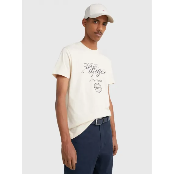 Tommy Hilfiger beige t shirt - S