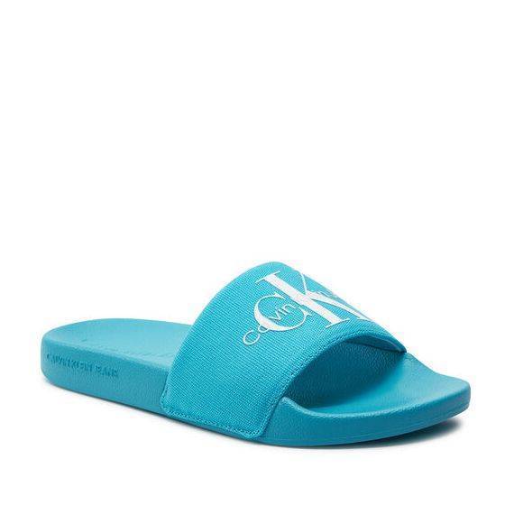 Calvin Klein Jeans bright blue slides