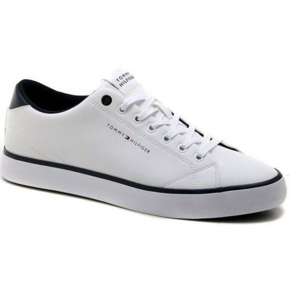 TOMMY HILFIGER LOW LEATHER WHITE SNEAKERS