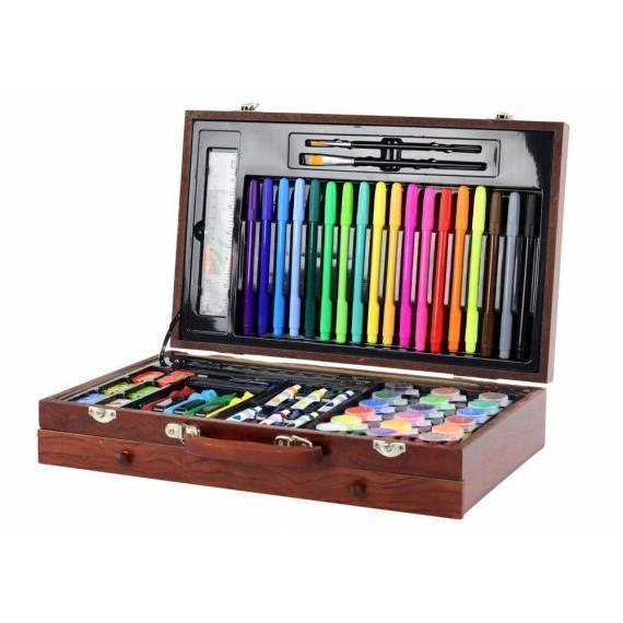 Art Set In A Wooden Suitcase 123 Elements Art Set In A Wooden Suitcase 123 Elements