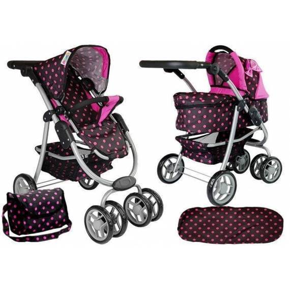 2in1 Stroller With Black And Pink Bag