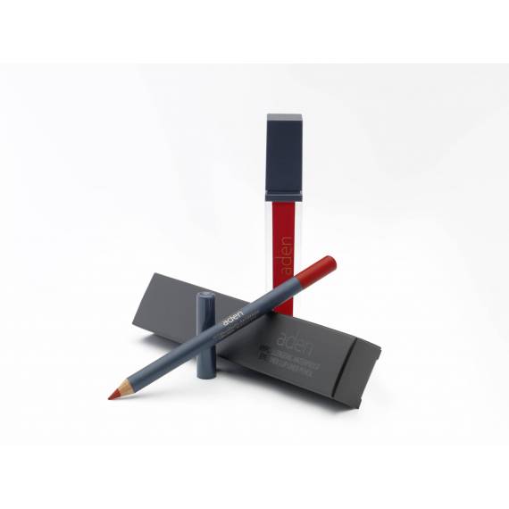 Liquid Lipstick + Lipliner Pencil Set - Wild Red