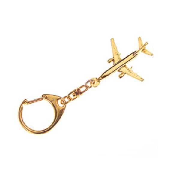 Boeing 737 Keyring - goldplated