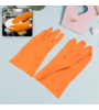 0621 Multipurpose Rubber Reusable Cleaning Gloves, Reusable Rubber Hand Gloves I Latex Safety Gloves I for Washing I Cleaning Kitchen I Gardening I Sanitation I Wet and Dry Use Orange Gloves (1 Pair 40 Gm)